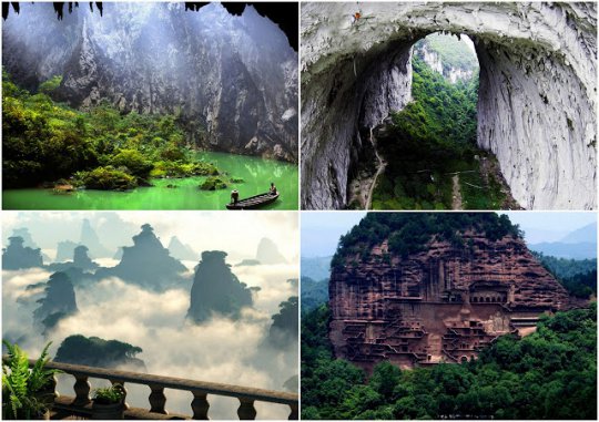 YingXi Corridor of Stone Peaks - Great Arch,  Getu Valley - Zhangjiajie National Park - Maijishan Cav