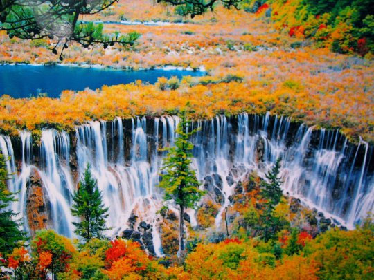 The Pearl Waterfall,  Jiuzhaigou Valley